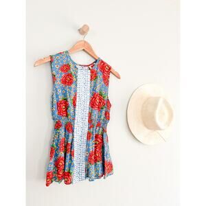 Farm Rio x Anthropologie | Zinnia Smocked Top | Sz XS | EUC